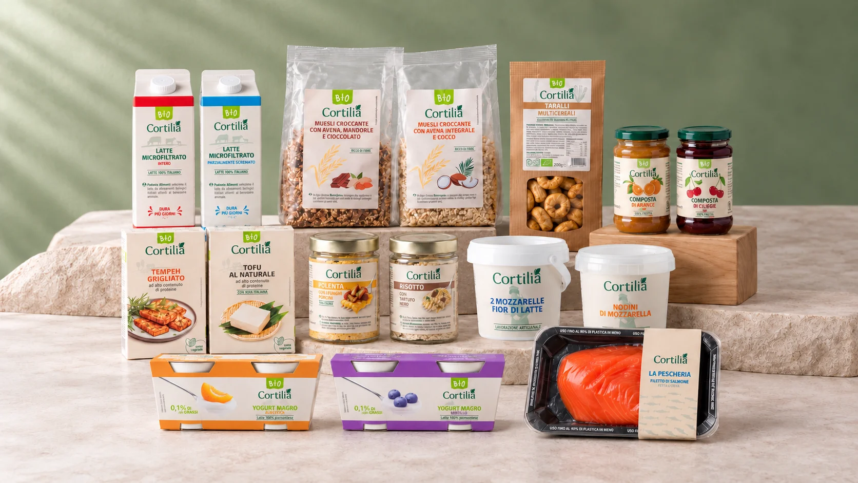 Packaging Private Label Cortilia progettato da EDEMPG