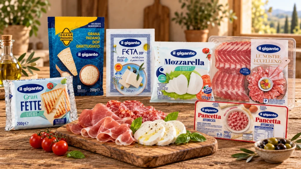 Packaging linea latticini e salumi a marchio Il Gigante